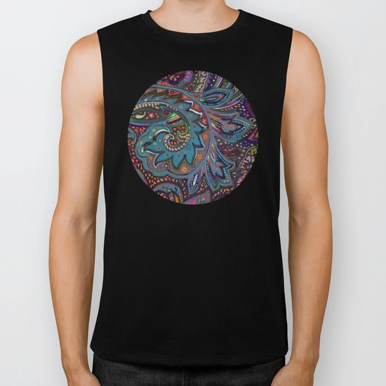 Magic Paisley Pattern Biker Tank
