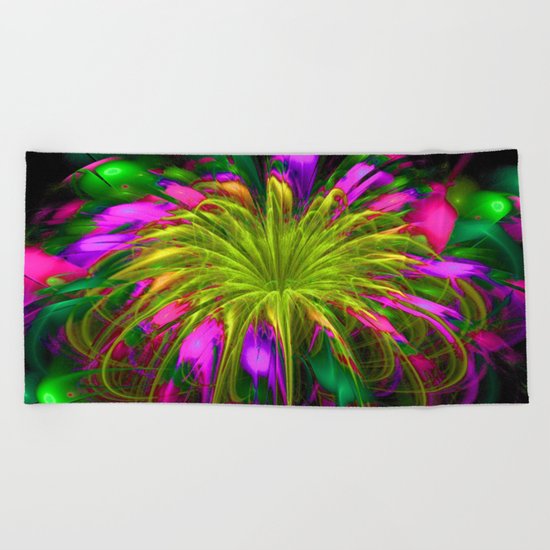 Fiesta Flower III Beach Towel