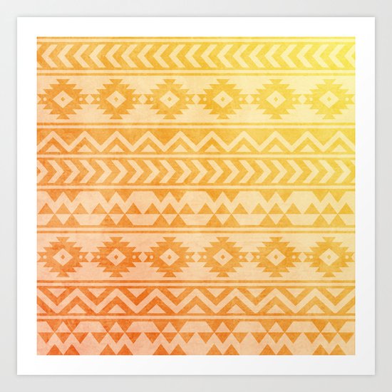Aztec Pattern 08 Art Print