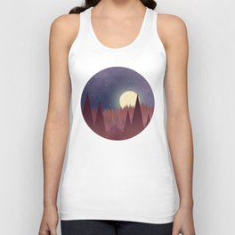 Moon in Forest Unisex Tank Top