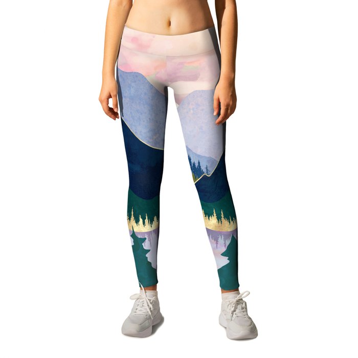 Winter Mountain Lake Leggings