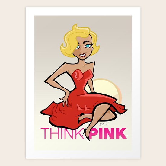 Think Pink Art Print