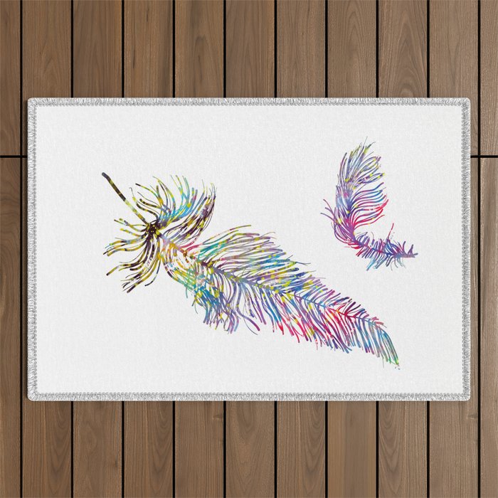 feathers Outdoor Rug