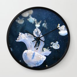 Jellyfish Wall Clock | Cute, Jellyfishart, Moonjellyfish, Jellyfishdesign, Jellyfishlover, Color, Animal, Jellyfish, Sea, White 