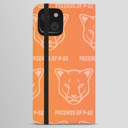 P22 Mountain Lion Pink & Orange Wrapping Paper iPhone Wallet Case