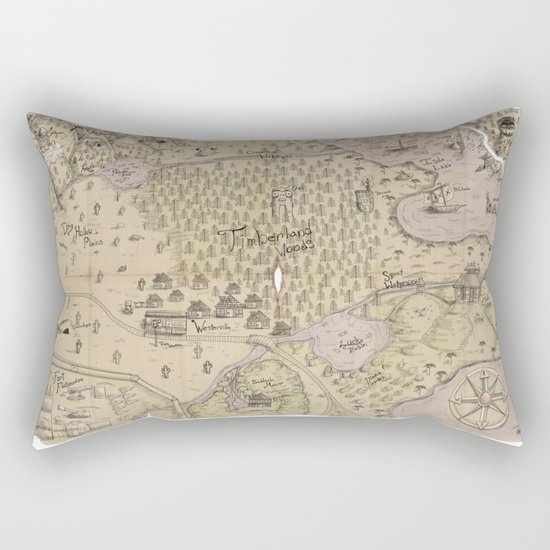 Rough Terrain Rectangular Pillow