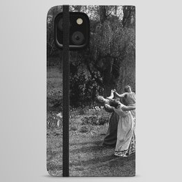 Circle Of Witches, Natchez Trace Vintage Women Dancing black and white photograph - photography - photographs iPhone Wallet Case