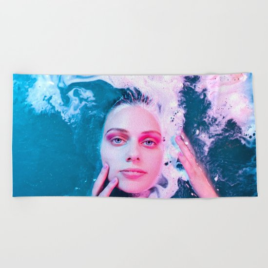 She Comes from the Sea Beach Towel