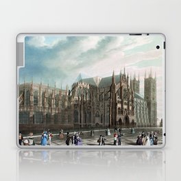 North East View Of Westminster Abbey - Vintage Lithograph 1836 Laptop Skin
