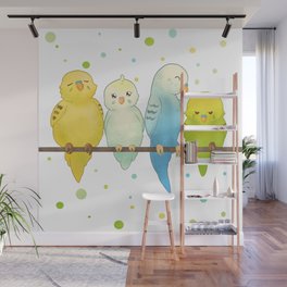 The Budgie Bunch Wall Mural