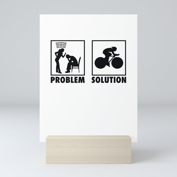 Cycling Cyclist Statement Problem Solution. Mini Art Print