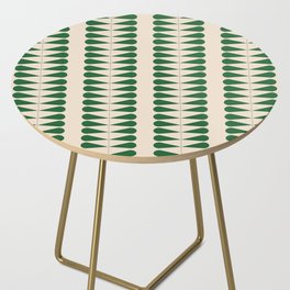 Green geometric mid century retro plant pattern Side Table