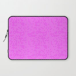 Large Hot Pink Honeycomb Bee Hive Geometric Hexagonal Design Laptop Sleeve