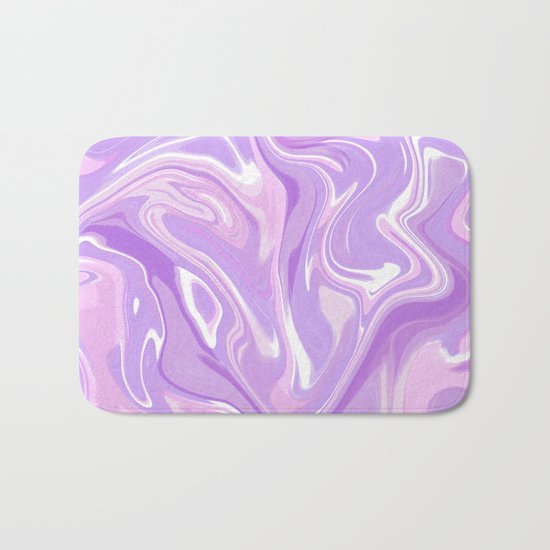 Blend of Pink Purple Velvet Violet Color Marble Bath Mat
