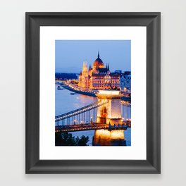 Budapest Szechenyi Chain Bridge Fine Art Print Framed Art Print