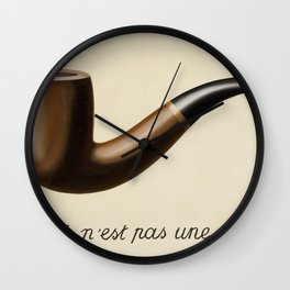 Rene Magritte The Treachery of Images (This is not a Pipe Wall Clock