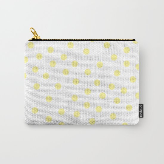 Simply Dots in Pastel Yellow Carry-All Pouch