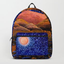 'Further Glories,' Full Moon, San Jacinto Mountains, Palm Springs landscape by Clark T. Carlton Backpack