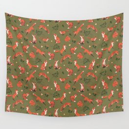 Fox Pattern (large) Wall Tapestry