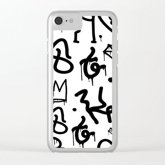 Diamonds & Crowns Clear iPhone Case