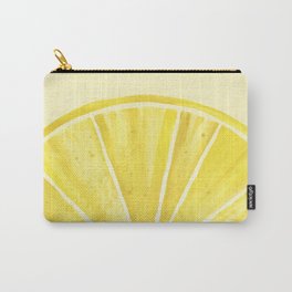 Lemony Goodness Carry-All Pouch | Tropical, Print, Watercolor, Yellow, Sunny, Breakfast, Vegan, Golden, Gold, Lemons 