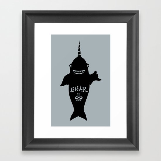 GNARWHAL Framed Art Print