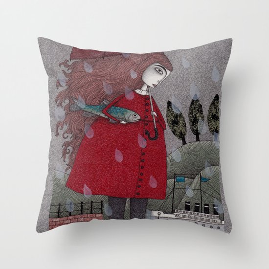 At the Harbor Throw Pillow