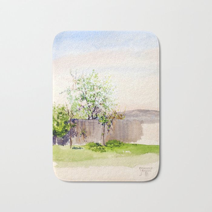 Egon Schiele - Garden with tree (new editing) Bath Mat