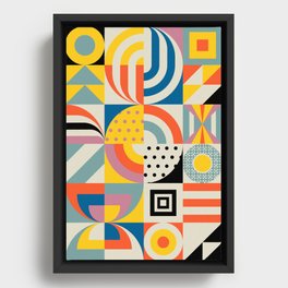 Modern Geometric Abstraction Framed Canvas