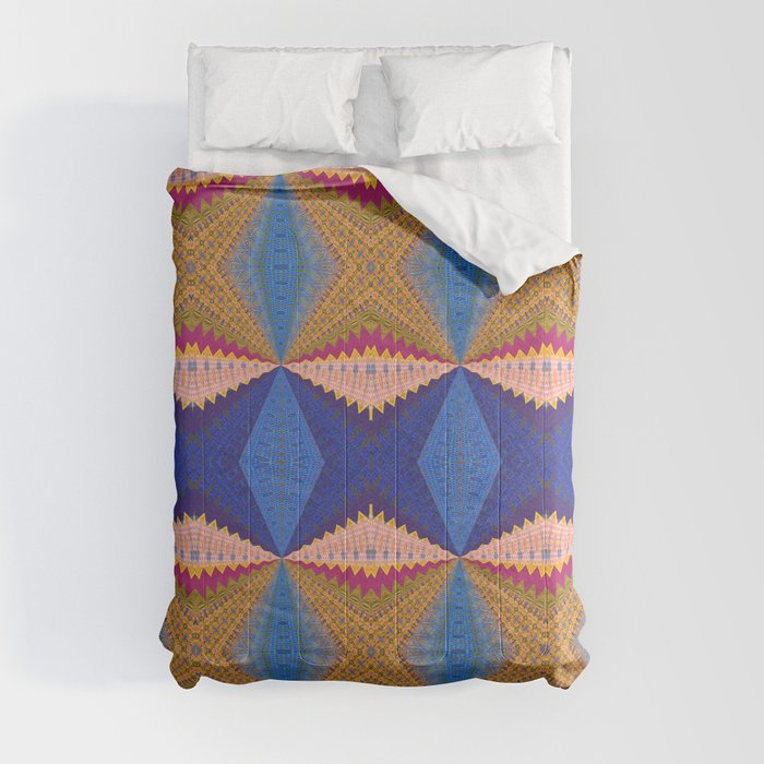 African Retro Geometric Bliss Print 1 Comforter