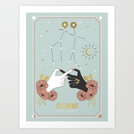 Gemini Zodiac Series Art Print