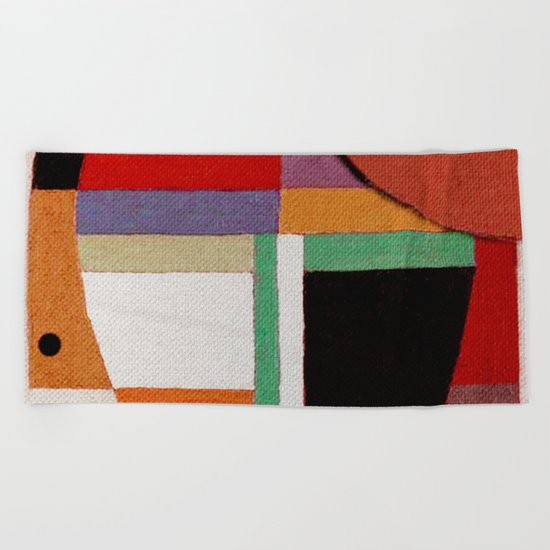 Женщина, яблоко, со змеем (Woman, an apple and the serpent) Beach Towel