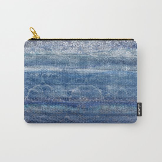 Textural Blue Carry-All Pouch