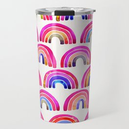 Rainbow Watercolor – Magenta Travel Mug