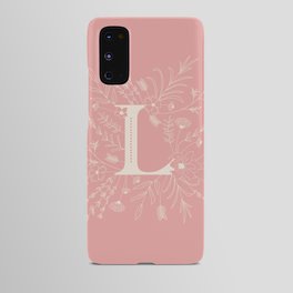Botanical Letter L (Hibiscus Pink) Android Case