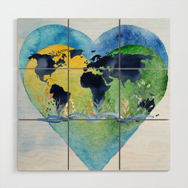Earth Heart Wood Wall Art