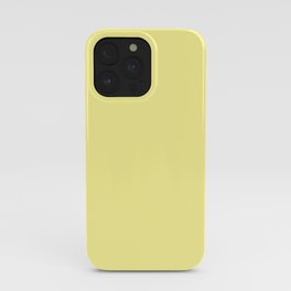 Simply Pastel Yellow iPhone Case | Nature, Pale, Pattern, Simple, Illustration, Color, Solid, Watercolor, Pastel, Sunflower 