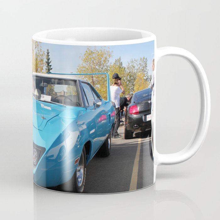 Vintage Superbird American Classic Muscle racing car transportation automobiles color photograph / photography B5 blue poster posters Coffee Mug
