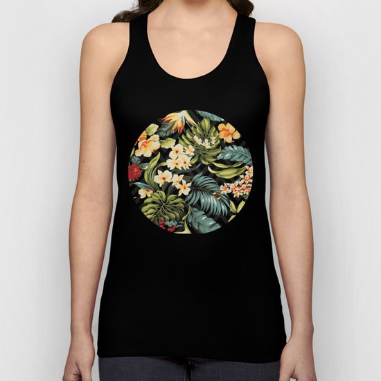 Flowered Chevron Unisex Tank Top