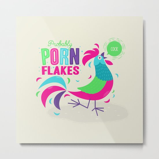 Porn Flakes Metal Print