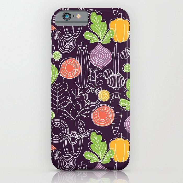 Vegetable Pattern Scandinavian Design iPhone Case