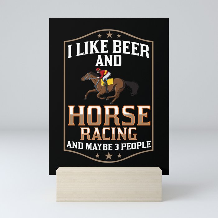 Horse Racing Race Track Number Derby Mini Art Print