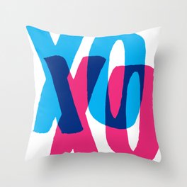 XOXO Hugs and Kisses Throw Pillow