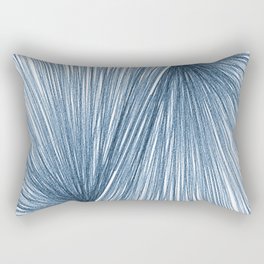 Mid Century Modern Indigo Blue Geometric Abstract Rectangular Pillow