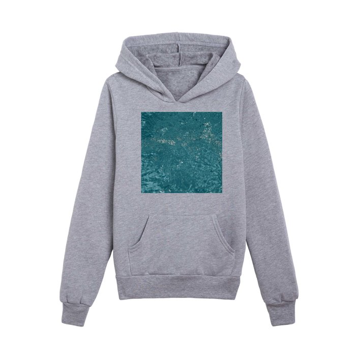 Turquoise Summer Water Pool Kids Pullover Hoodie