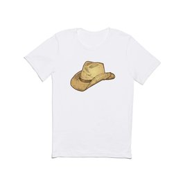 Vintage Retro Western Cowboy Hat Distressed  T Shirt