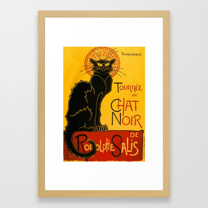 Le Chat Noir The Black Cat Art Nouveau Framed Art Print By Artgallery Society6
