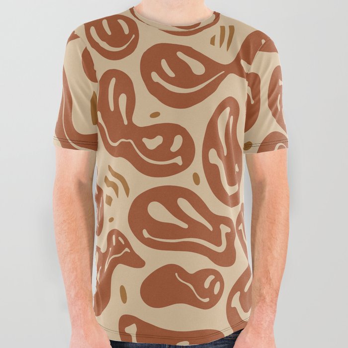 Caramel Syrup Melted Happiness All Over Graphic Tee