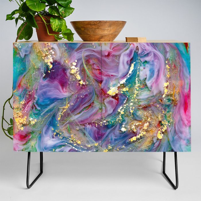 Abstract epoxy Art, Resin Art, Resin Painting, Credenza