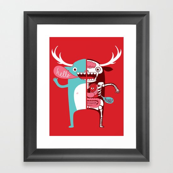 All monsters are the same! Framed Art Print